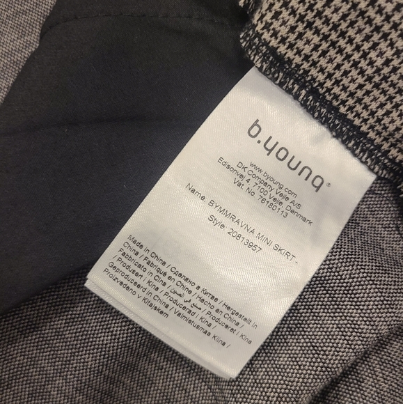 ICHI Mini Houndstooth Print Skirt - Picture 4 of 5